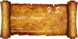Hajdú Simeon névjegykártya